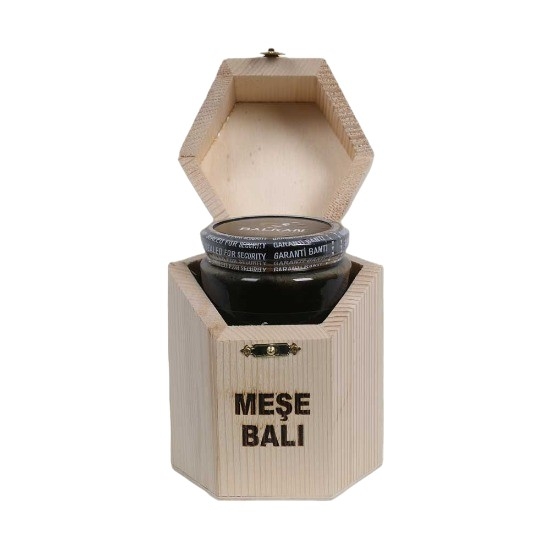 Ham Meşe Balı Şık Ahşap Kutulu